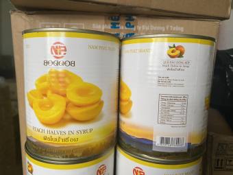 Đào ngâm Boddob hộp 820g