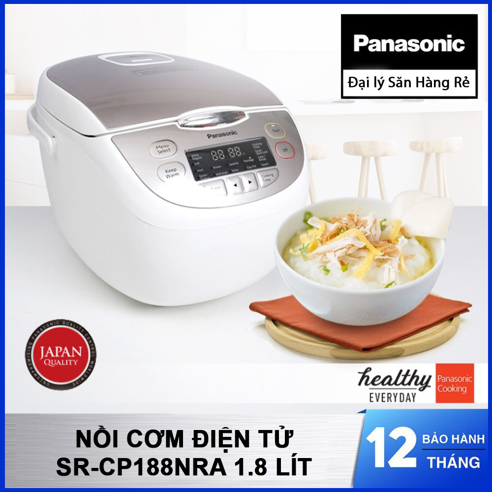 Nồi cơm điện tử panasonic 1.8 lít/ 1.0 lít sr-cp188nram / sr-cp108nram - chính hãng 100%, bảo hành 12 tháng