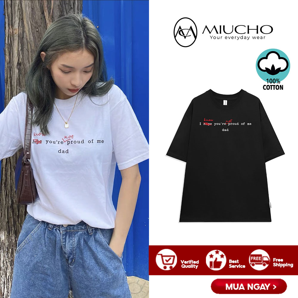 Áo thun Unisex form rộng đẹp tay lỡ kiểu hàn quốc, áo phông Unisex form rộng vải cotton AT178 Miucho basic tee
