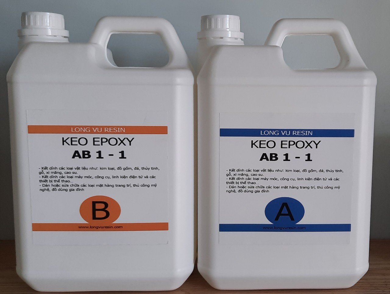 Bộ 10KG Keo Dán Epoxy Hai Thành Phần AB Dán Gỗ Kim Loại Nhựa Thủy Tinh