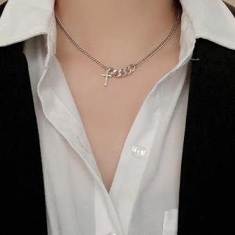 Dây chuyền thánh giá phối xích phong cách ulzzang hiphop giá rẻ