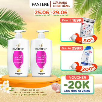Combo 2 Dầu Gội Pantene Ngăn Rụng Tóc chai 900g