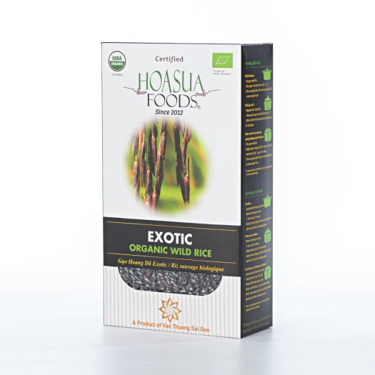 Gạo Organic Hoang Dã Hữu Cơ Exotic - HOASUAFOODS - dẻo thơm hạt tròn 1KG
