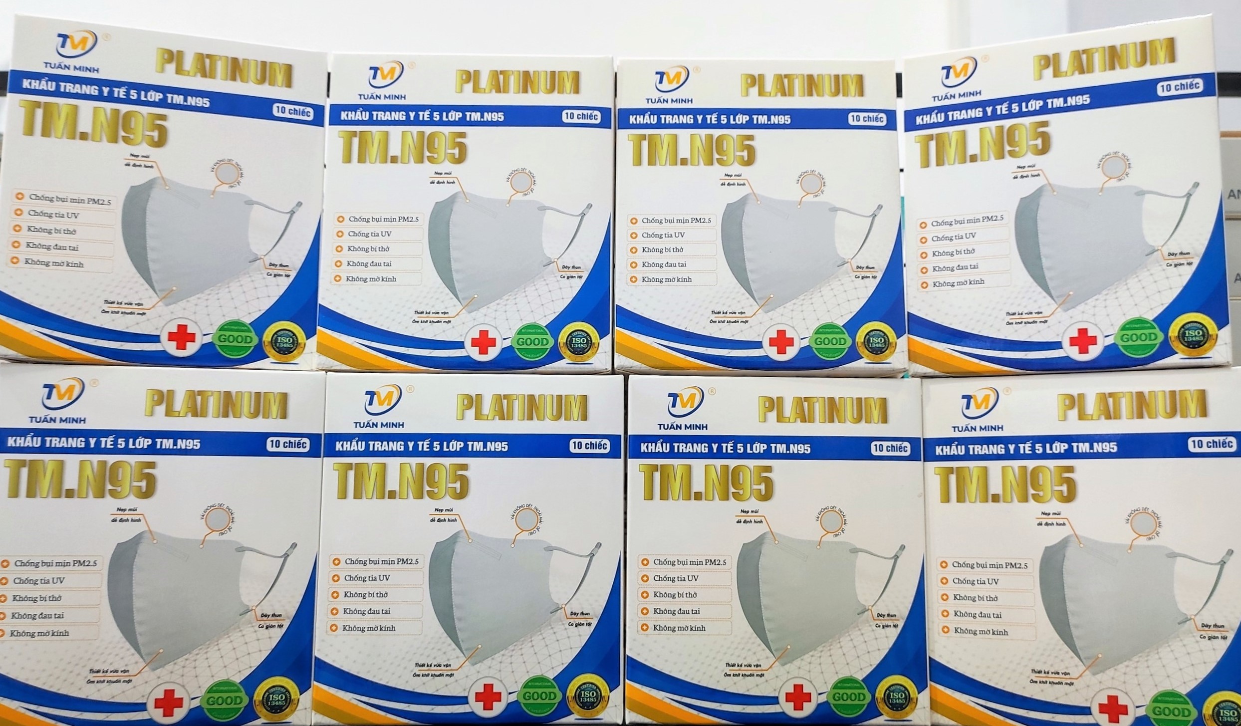 Khẩu trang 6d tm.n95 platinum 5 lớp