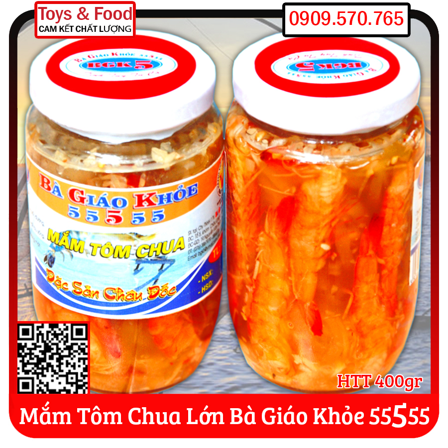 Mắm tôm chua lớn bà giáo khỏe 55555 châu đốc an giang - hủ 400gr