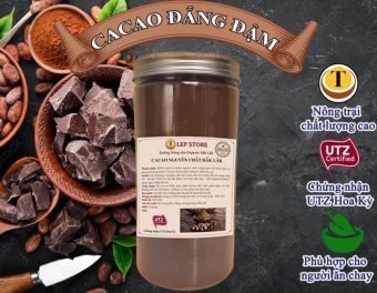 Bột cacao nguyên chất nhập khẩu Indo, chuẩn UTZ - 500g, giúp giảm cân và tăng cường dinh dưỡng, kèm đồ 1k | LepStore