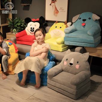 LEBI Ghế Sofa Cho Trẻ Em Ghế Sofa Nhỏ Gấp Gọn Lười Hoạt Hình Dễ Thương Ghế Trẻ Em Hai Công Chúa Cho Bé Gái Trẻ Mới Biết Đi