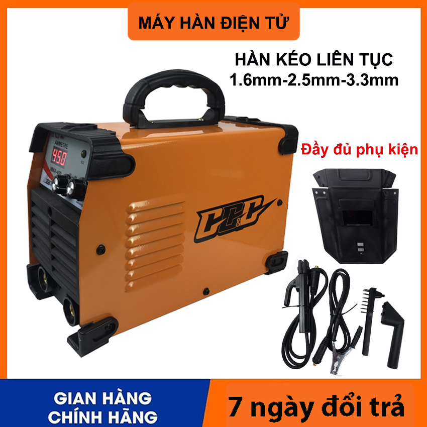GGG450 Máy hàn điện tử, máy hàn mini, máy hàn que hàn kéo que 3.2mm , máy hàn hồ quang Đầy đủ phụ kiện , máy hàn kéo liên tục que 1.6mm, 2.5mm và 3.2mm. Đầy đủ phụ kiện, bảo hành 12 tháng