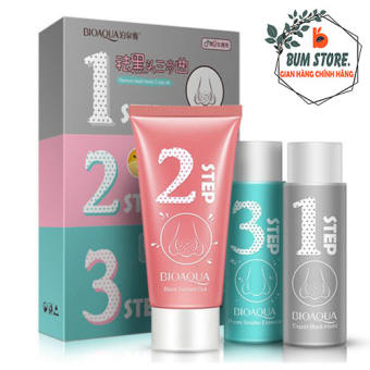 Bộ gồm 3 Lọ - Set Lột Mụn 3 Bước 123 Bioaqua