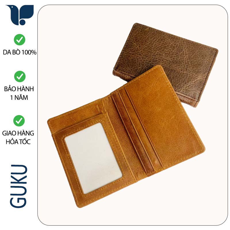 Ví Nam Đựng Thẻ Mini LV04 Ví Da Nam Có Nhiều Ngăn Đựng Thẻ Siêu Mỏng Nhẹ Bóp Nam Da Bò Đẹp Nhỏ Gọn Cam Kết Da Bò Thật 100% Bảo Hành 12 Tháng - Guku Shop