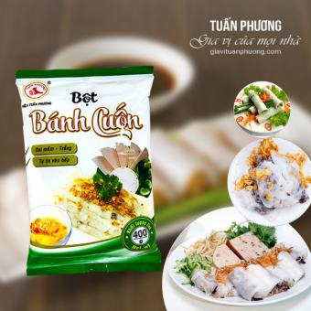 BỘT BÁNH CUỐN TUẤN PHƯƠNG 400G (ĐƠN GIẢN DỄ LÀM)