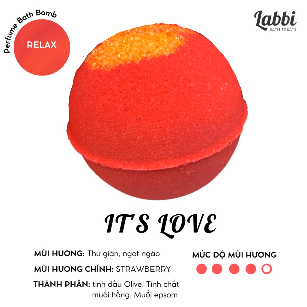 It's love bath bomb / viên sủi bồn tắm / bom tắm