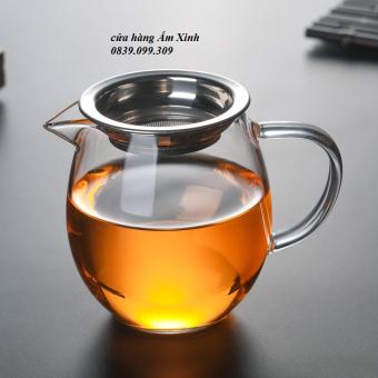 Tống chuyên trà thủy tinh chịu nhiệt cao cấp kèm lọc trà Inox