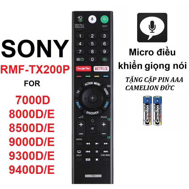 Remote điều khiển tivi sony rmf-tx200p giọng nói mic đa năng