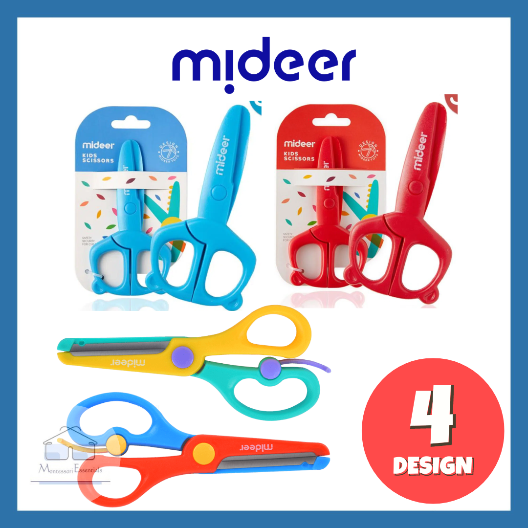 Mideer Kids Toddler Handmade Plastic Scissors Safety Mini Paper