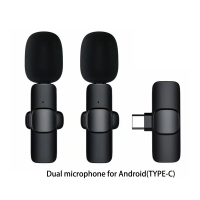 XIAOKOA Wireless Lavalier Microphone Portable Audio Video Recording Mic For IPhone/Android Type-c for Live Vlogging Mobile Phone Microphone
