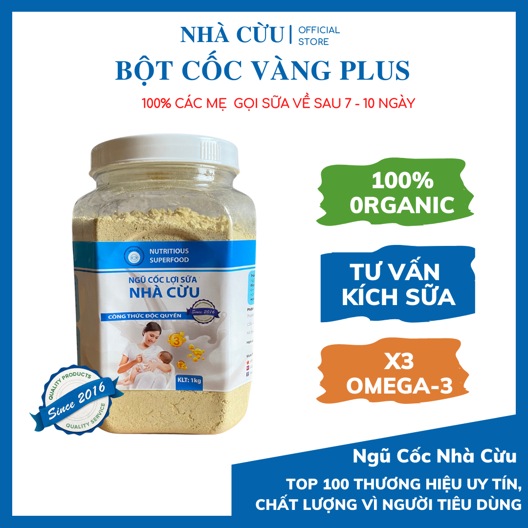 Ngũ cốc lợi sữa bột Cốc Vàng Plus hộp 1kg - Ngũ cốc lợi sữa Nhà Cừu
