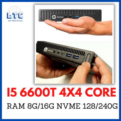 Máy tính mini pc hp 800 g2 mini nhỏ gọn/i5 6600t/ram 8g/ssd 128g nvme/máy đẹp new