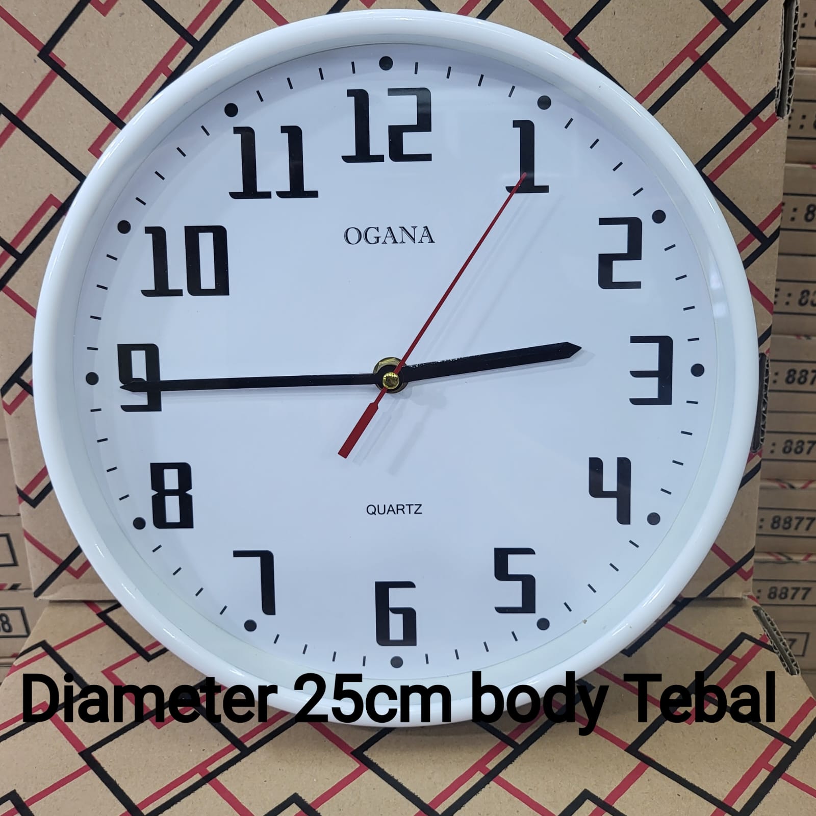 Jam Dinding Putih Polos diameter 32cm