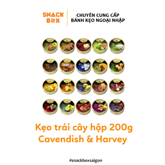 Nhiều Vị Kẹo Ngậm Trái Cây Cavendish & Harvey Drops Hộp 200gr - Đức