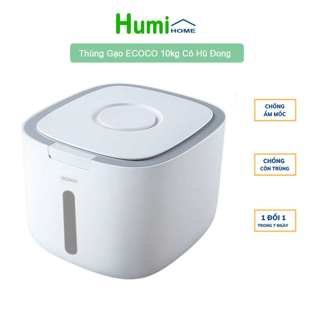 Thùng Đựng Gạo Cảm ứng Ecoco, thùng đựng gạo thông minh Đựng Các Loại Hạt Thiết kế Sang Trọng Thùng đựng gạo 5L, Thùng Đựng Gạo10L Màu Sắc Hiện Đại Chống Ẩm Mốc Côn Trùng