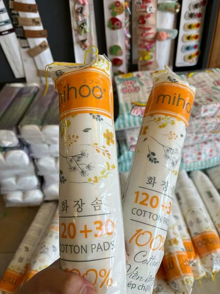 Set 2 túi bông tẩy trang mihoo. mỗi túi 150 miếng