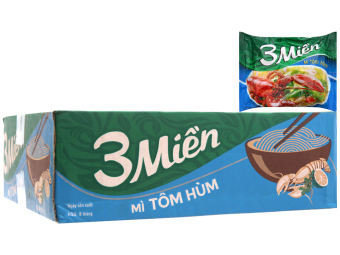 Thùng mì 3 Miền 65g x 30 gói (Tôm hùm - Tôm chua cay giao ngẫu nhiên vị)
