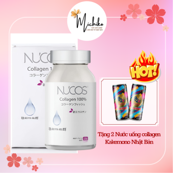 Viên uống collagen chống lão hóa cấp ẩm Nucos Collagen 100% 90 viên