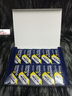 1 Lốc 100 lưỡi lam dùng để cạo lông mặt TiTan Dorco