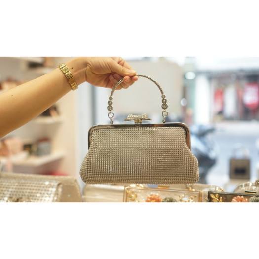 Bóp đi tiệc đính Đá Quai Xách 317.