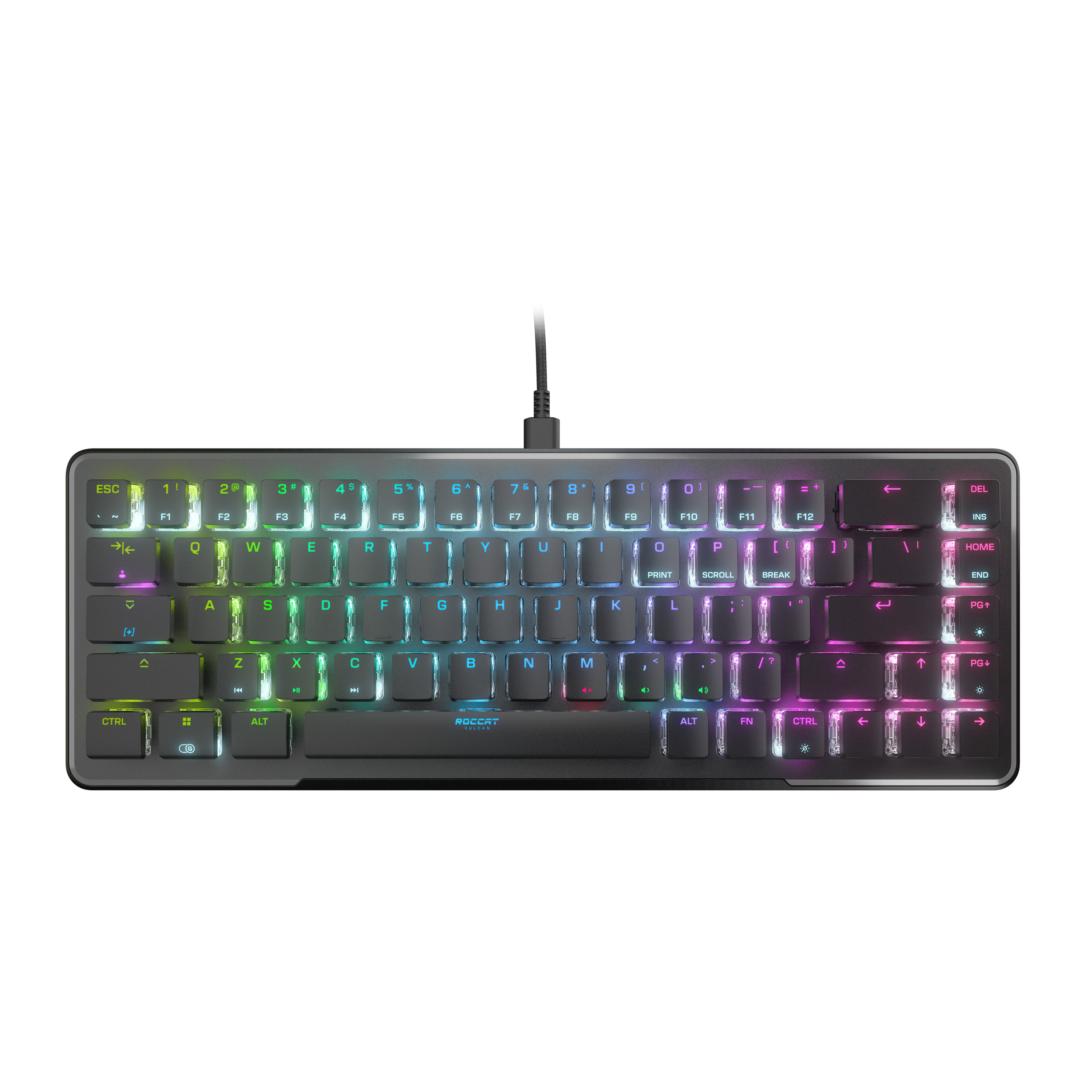 ROCCAT Vulcan 122 Mechanical PC Tactile Gaming Keyboard, Titan Brown  Switch, AIMO RGB Backlit Lighting Per Key, Detachable Palm/Wrist Rest,  Anodized Aluminum Top Plate, Full Size, White/Silver 