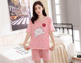 Đồ bộ nữ mặc nhà dài tay/ngắn tay họa tiết MÈO NGỦ
