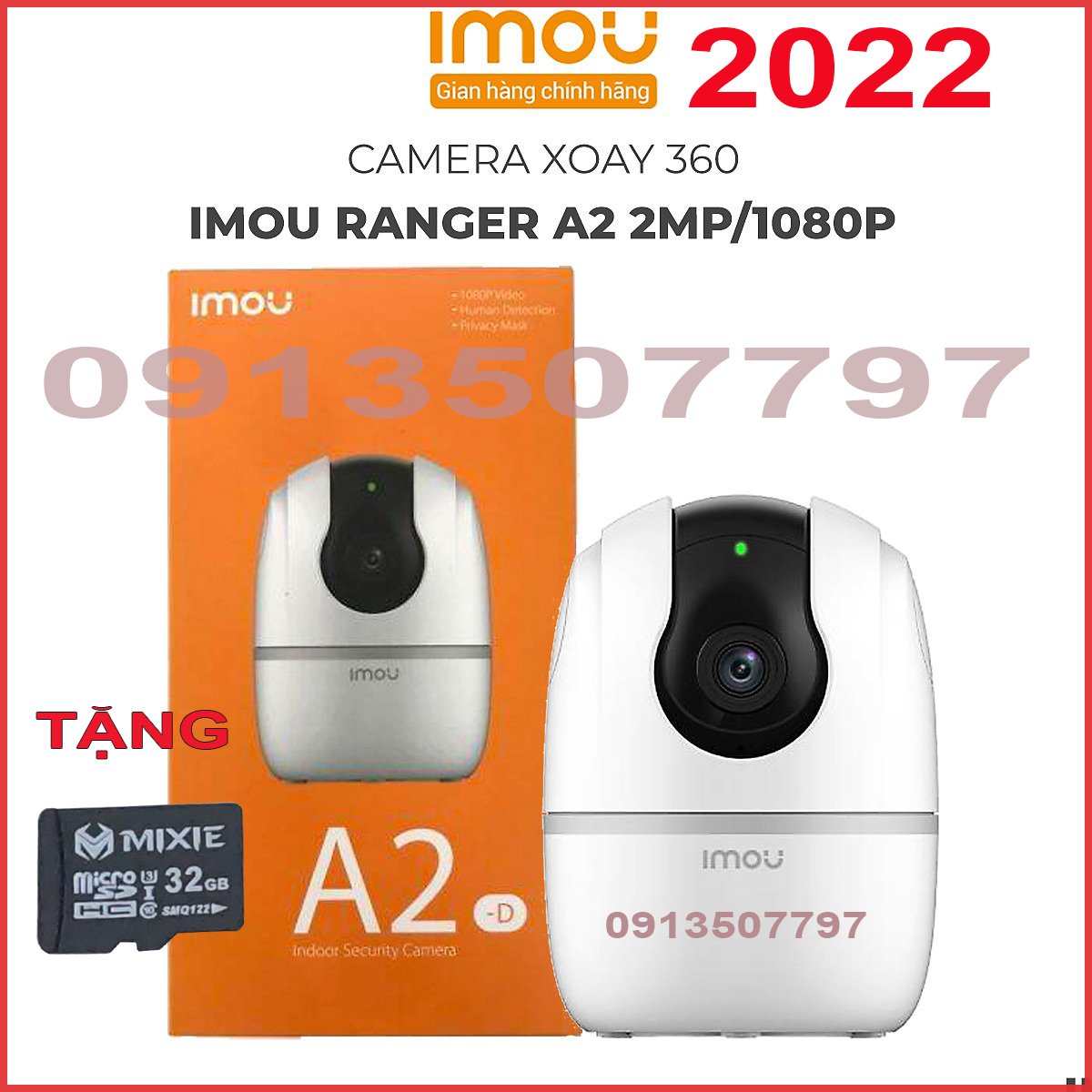 CAMERA WIFI IMOU A22 RANGER 2 -A22EP A2 - 2MP/ NEW 2021/ CHÍP HÌNH ẢNH THẾ HỆ MỚI 2022