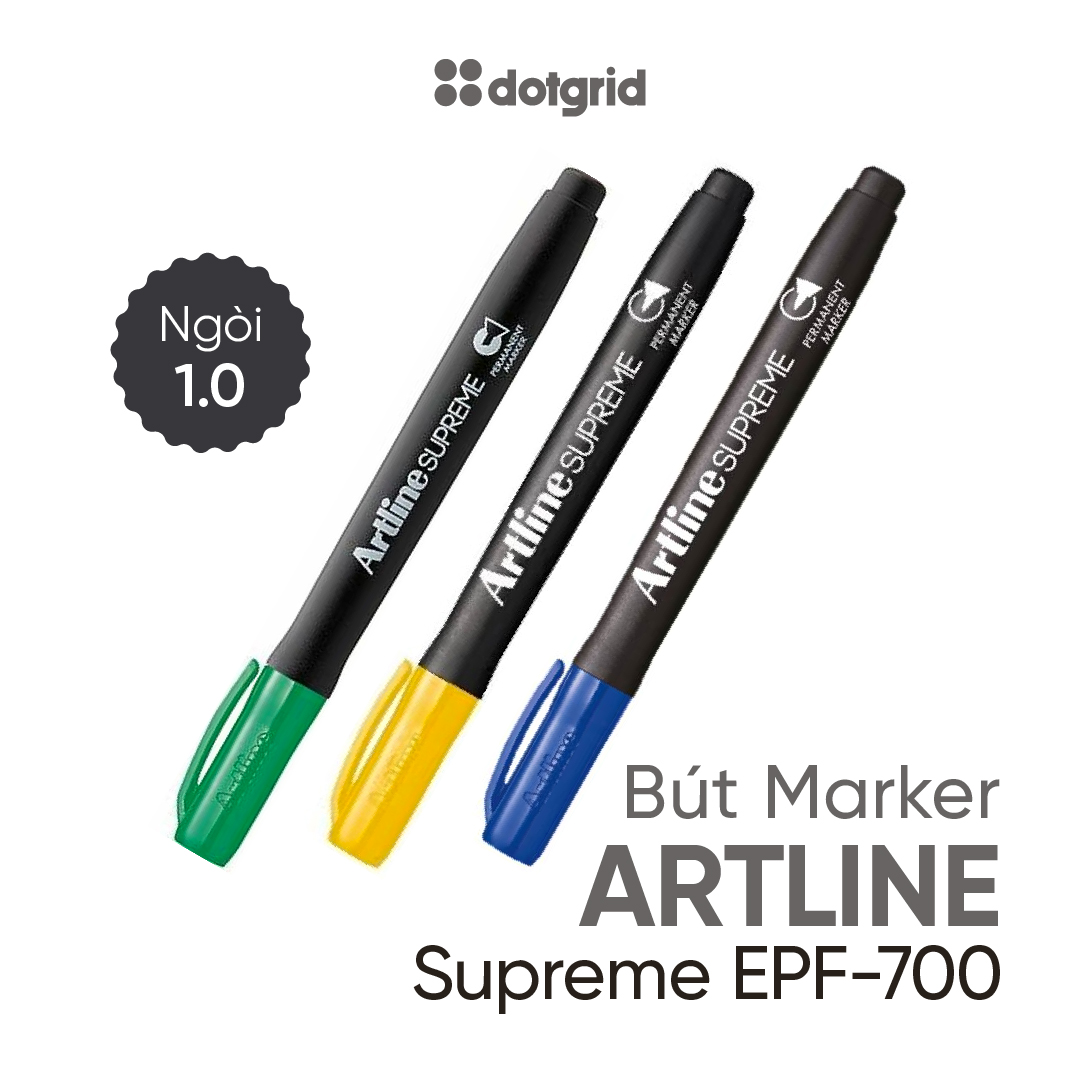 Bút lông dầu marker Artline Supreme EPF-700 viết trên nhiều chất liệu - Nhiều màu đặc sắc