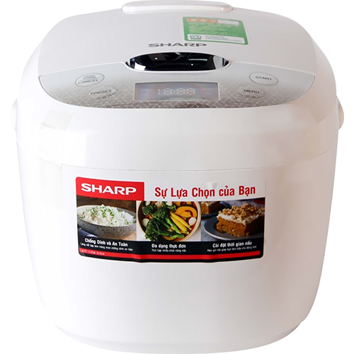 Nồi Cơm Điện Tử Sharp ks-com186EV,dung tích1,8l,Nồi Cơm Điện Tử Sharp,nồi cơm điện,nồi cơm điện đa năng,nồi cơm thiết kế tay cầm cách nhiệt,chức năng hen giờ,giữ ấm12h,lòng nồi chống dích,hàng cao cấp,BH 12 THÁNG.