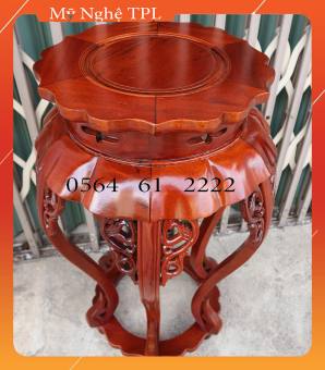 Đôn thành sen gỗ hương,Đế chân cong sen gỗ hương 32cm cao 50,60,70,80