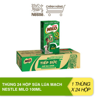 Sữa lúa mạch Nestlé® MILO® - thùng 48 hộp x 110ml