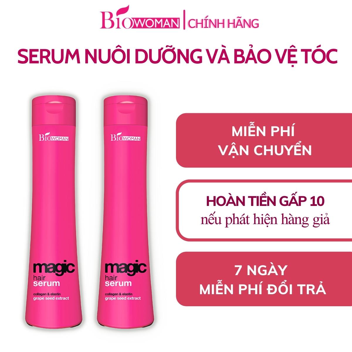 Serum nuôi dưỡng tóc bảo vệ tóc Biowoman Magic Hair bảo vệ tóc khỏi tác động của nhiệt độ cao 250ml