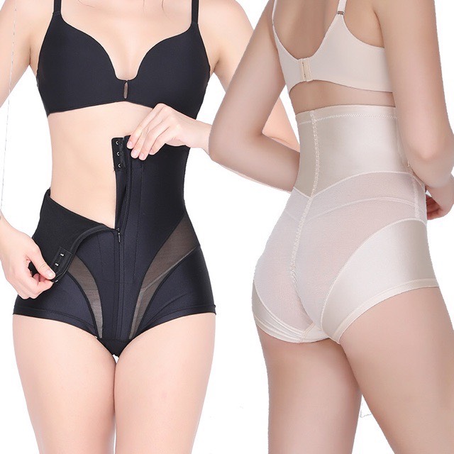 Quần gen nịt bụng kéo khóa siết eo