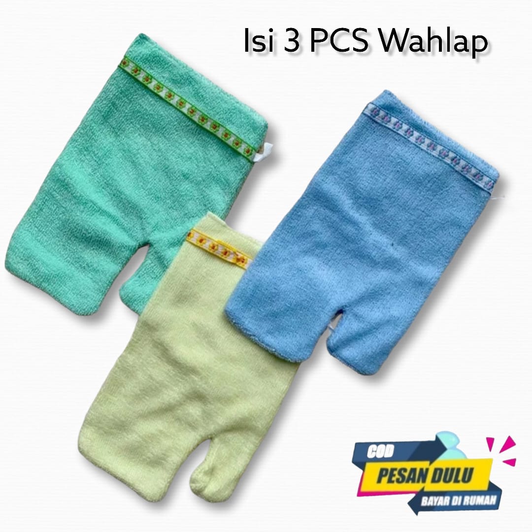 LABELING - 3 PCS Washlap Bayi Tangan Bahan Handuk Bayi Labeling Baby and Kids