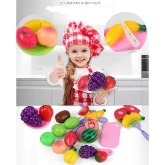 Bộ Cắt trái cây Kèm dao thớt và rổ đựng - đồ chơi Xim's Mart