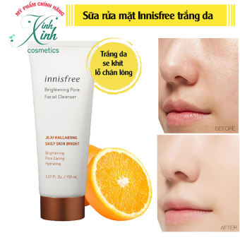Sữa Rửa Mặt Dưỡng Trắng Da Từ Vỏ Quýt Innisfree Brightening Pore Facial Cleanser 150ml