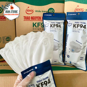 Khẩu Trang Y Tế KF94 Thảo Nguyên Xanh 4 Lớp Kháng Khuẩn, Khẩu Trang 4D KF94 Chất Liệu Dày Dặn Chống Bụi An Toàn Cho Bạn.