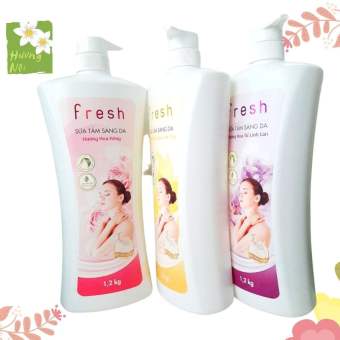 Sữa tắm sáng da tinh chất sữa dê kết hợp hương hoa Fresh 1.2kg