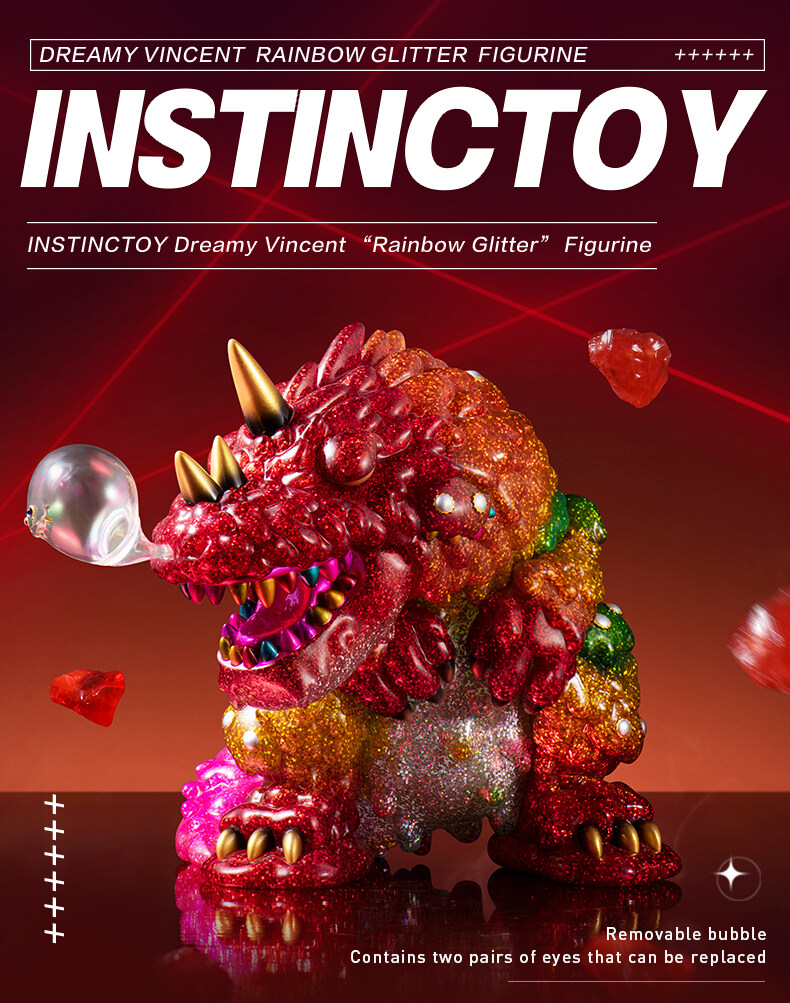 美品　POPMART INSTINCTOY Dreamy Vincent Dreamy Vincent Aurora Glitter by Instinctoy x Pop Mart - Vinyl Pulse