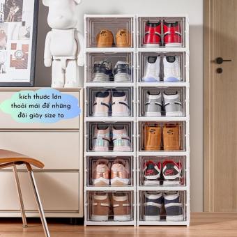 Hộp để giày dép gấp gọn chất liệu nhựa PP & PET 3 đến 6 tầng, Hộp để giày dép đa năng có thể gấp gọn tiện lợi, Chất liệu nhựa PP và PET độ bền cao, Hộp để giày dép gấp gọn đa năng độ bền cao tiện lợi