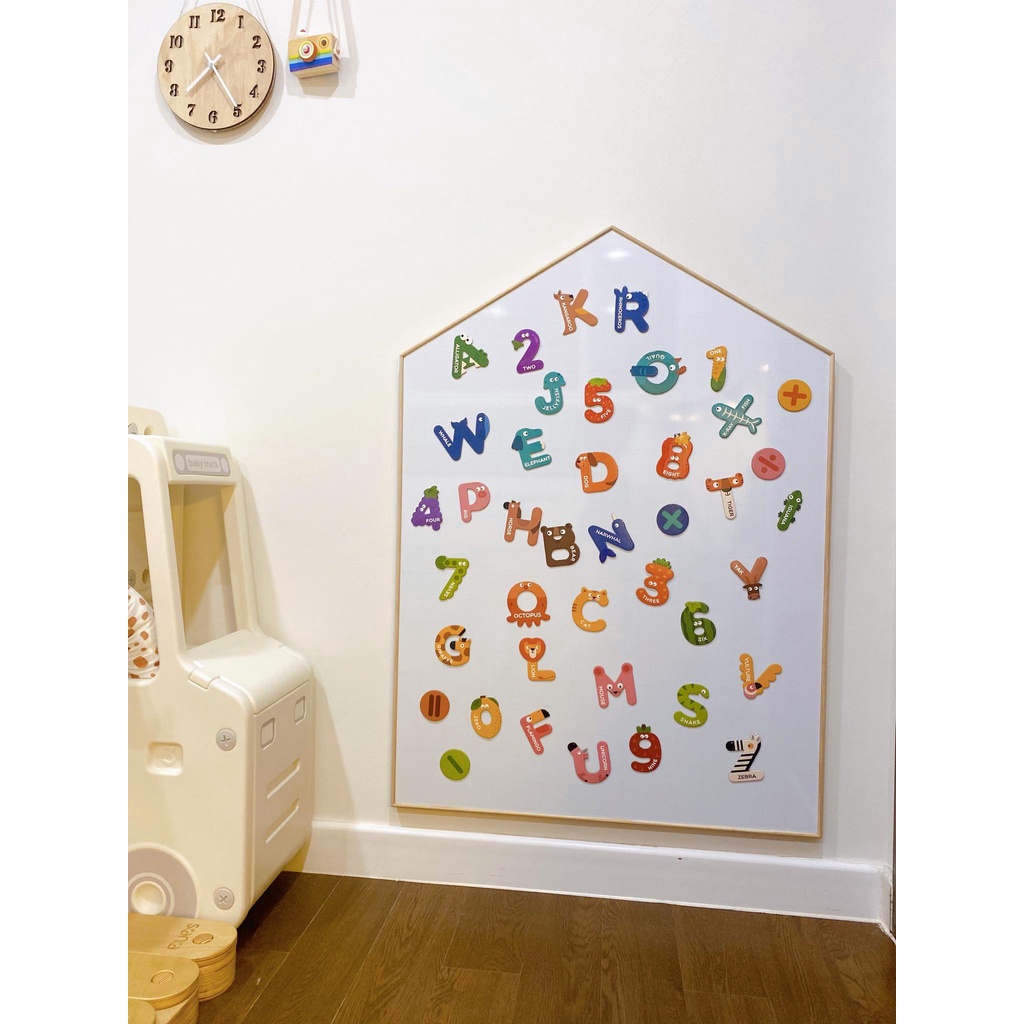80x110cm Bảng vẽ từ tính, bảng từ cho con học vẽ - viết, đếm số, bảng viết phấn,nam châm, sticker bảng từ