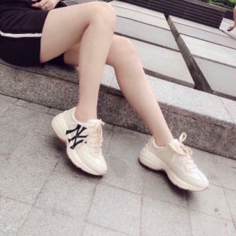 Giày sneaker nữ độn đế 5p  trắng , hồng , kem tôn dáng cực xinh