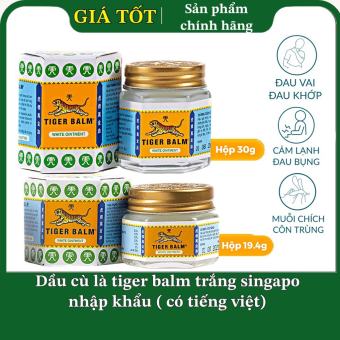 Cù Là Tiger Balm Trắng Singapore -Nhập Khẩu 19.4g ( Có Tiếng Việt)