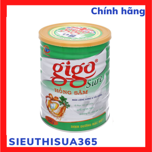 Gigo Sure hồng sâm- sữa dành cho người tiểu đường 900gr